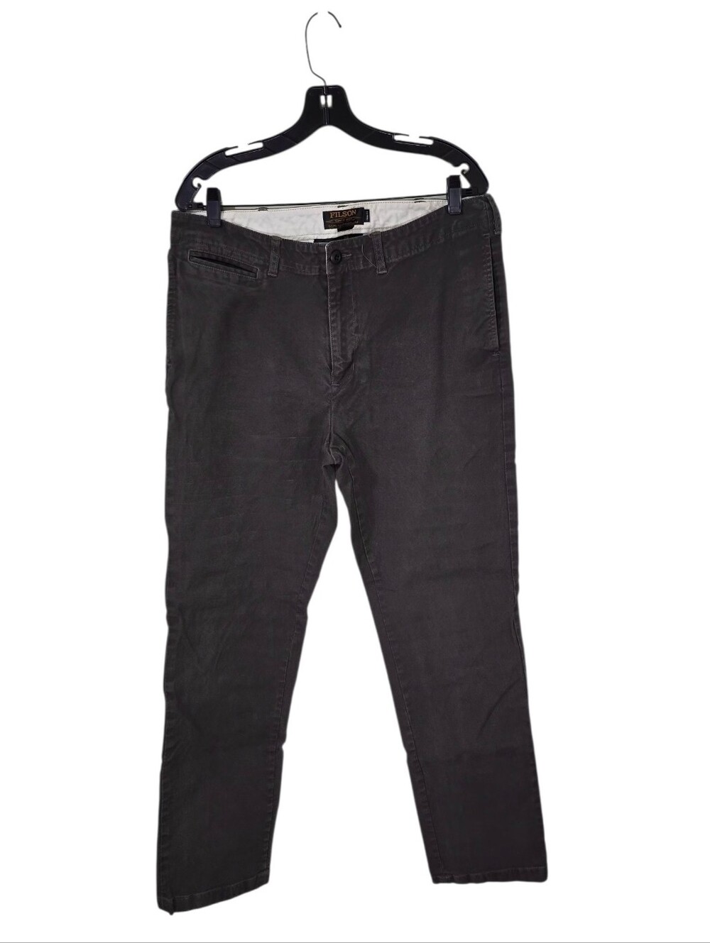 Filson Charcoal Gray Twill Chino Pants Men's 36X34 Workwear